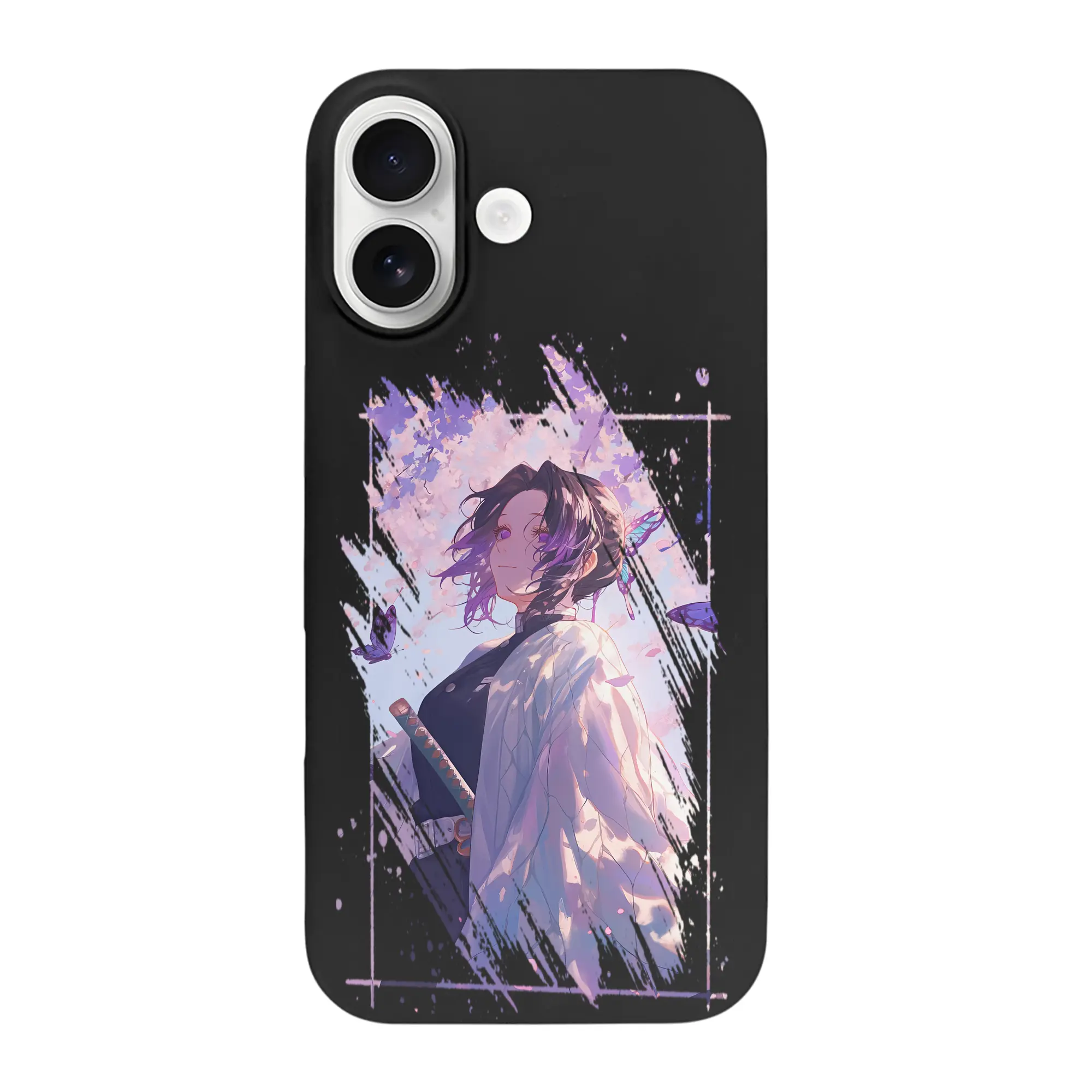 鬼滅の刃 グッズ,胡蝶 しのぶ - iPhone 17 シリーズ シリコンケース 薄型 耐衝撃 指紋防止 ソフトタッチカバー 精密フィット 傷防止 保護ケース iPhone 17/17 Air/17 Pro/17 Pro Max 対応